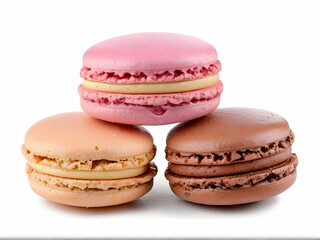 macaroons isolated on white
