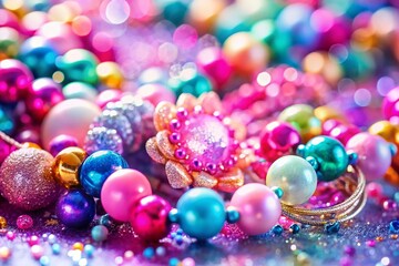 Macro Photography: Close-Up of Girly Teen Girl's Accessories,  Pretty Teen,  Close Up Details,  Macro Shot,  Youthful Beauty,  Teenage Girl Style