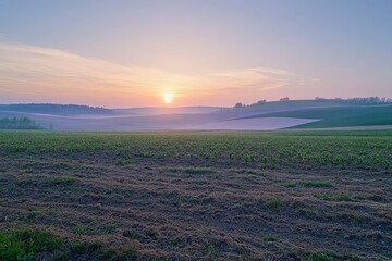 Beautiful sunrise in Norway - lofotens. Beautiful simple AI generated image