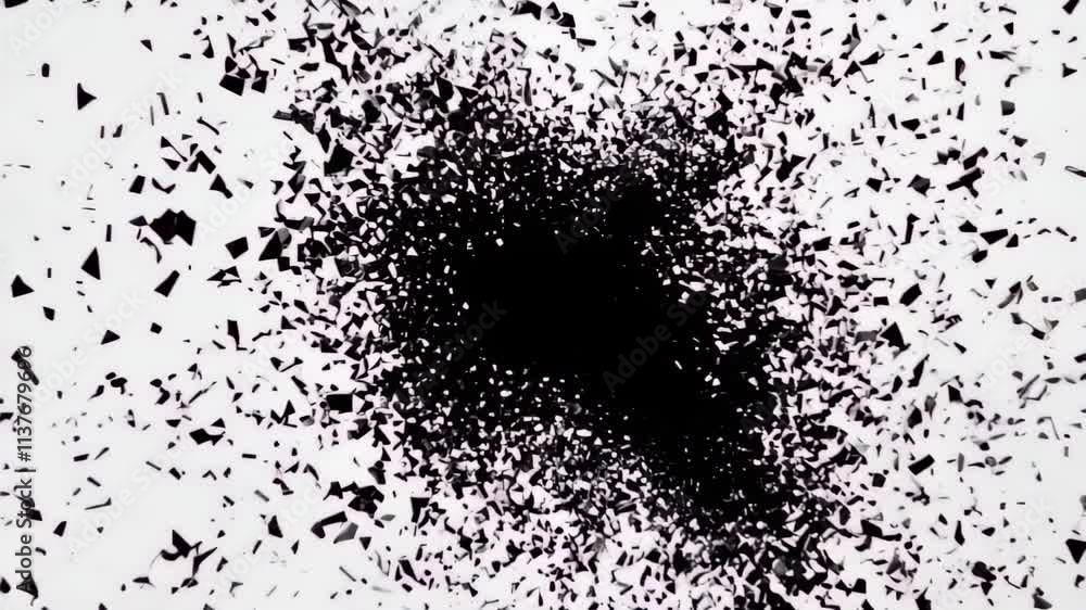 Poster creative black ink splash on white background showcases artistic expression and abstract design tech