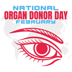 NATIONAL ORGAN DONOR DAY Vector Illustration for post background