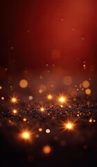 Obraz premium A mesmerizing scene of glowing stars scattered across a dark textured surface