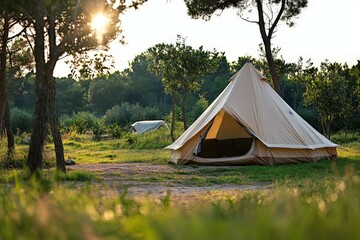 Multi-ethnic family. Portrait of a mother with a little son in her arms. A mother spends time with her child in a summer park. Beautiful simple AI generated image
