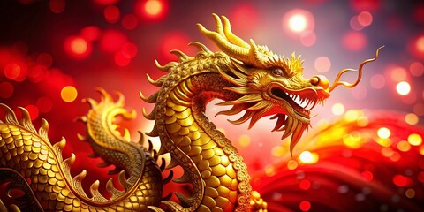 Fototapeta premium Majestic Chinese Dragon Images: Stunning Product Photography of Dragon Statues, Figurines & Artwork
