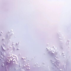 Fototapeta premium A lilac pastel color background image with little flowers