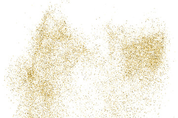 Gold Texture Pattern on Transparent Background. Light Golden Confetti. PNG Design Element.