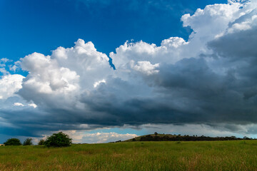 Storms rolling across the sky