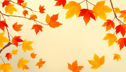 Fototapeta premium Autumn Leaves Background Banner