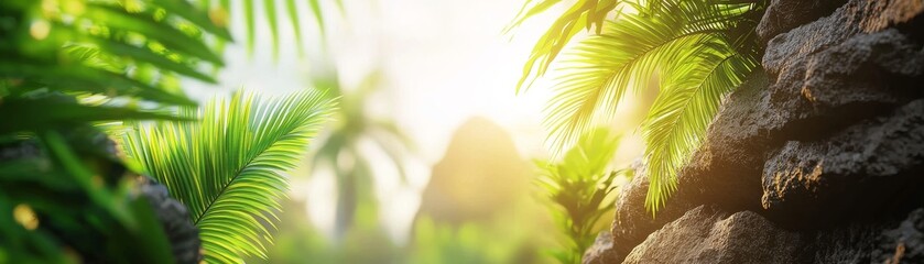 Exploring vibrant jungle flora tropical paradise nature photography lush environment close-up view serenity concept