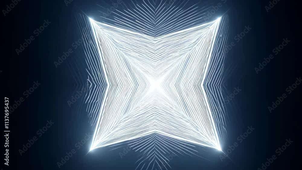 Poster stunning light patterns form mesmerizing geometric shapes in dark background