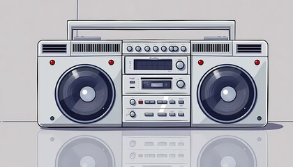 Fototapeta premium Vintage Silver Boombox