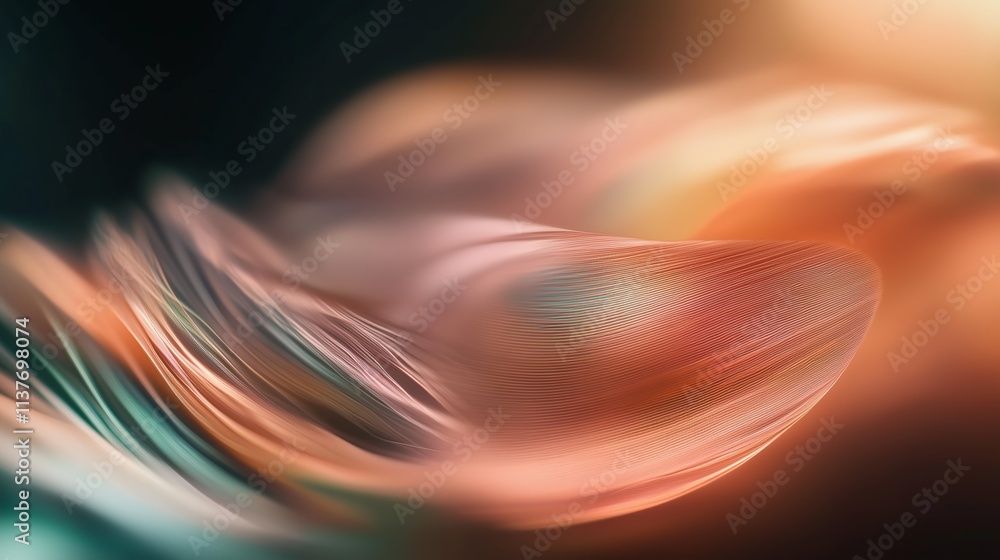 Poster colorful abstract waves create a sense of motion and fluidity in a captivating visual display at twi
