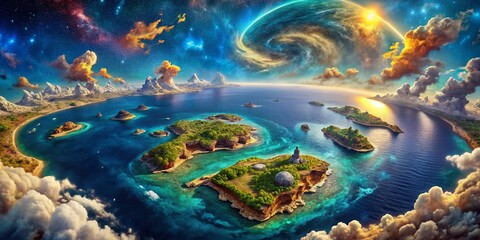 Obraz premium Malta Location World Map: Surreal Island Paradise, Geographic Coordinates, Mediterranean Sea
