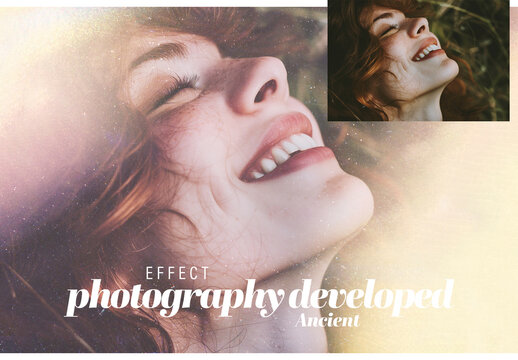 Vintage Glow Photography Effect Mockup