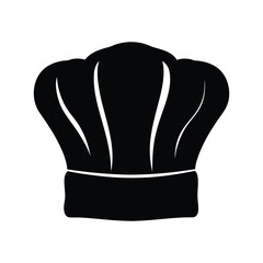 Chef hat black and white silhouette illustration