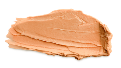 Png orange cream smear design element texture