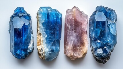 Collection of Blue Tourmaline Gemstones. Generative AI