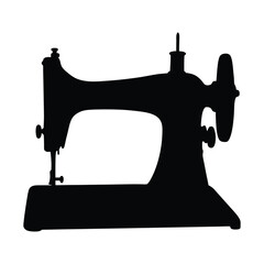 Sewing machine silhouette illustration isolated on a white background