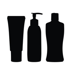 Shampoos silhouette illustration isolated on a white background