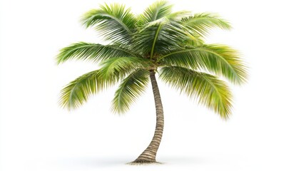 Obraz premium Majestic Palm Tree, Tropical Paradise, Lush Green Foliage