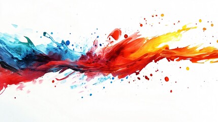 Fototapeta premium Abstract Colorful Painting: A Vivid Splash of Emotion and Creativity