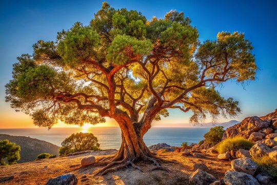 Terebinth Tree: Documentary Photography of Pistacia Terebinthus - Ancient Mediterranean Landscape