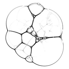 Obraz premium Black bubble art png element graphic