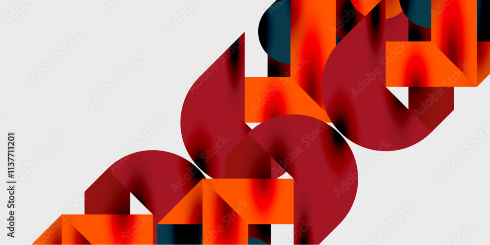 Poster vibrant abstract background circles with smooth gradients, creating a dynamic and modern design. ide