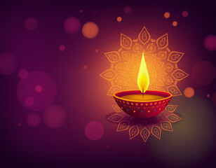 Fototapeta premium Happy Diwali illustration. Pattern for banners, covers, greeting cards, for printing on wall decorations.
