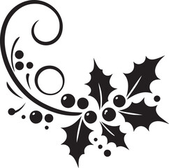 Silhouette vector of a festive garland, ideal for holiday, celebration, and decorative-themed design projects. EPS format, high-quality and scalable graphic illustration.