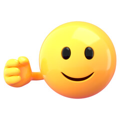 Slightly smile emoji  png sticker, 3D rendering transparent background