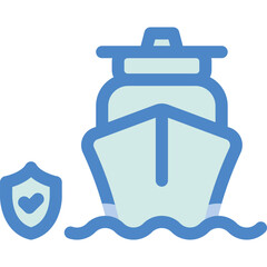 Simple vector icon safe seafaring ship