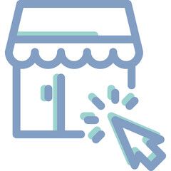 Fototapeta premium Simple vector icon store building 