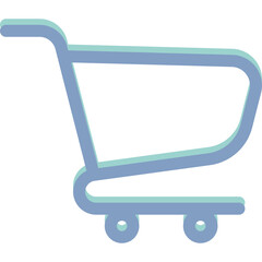 Simple vector icon shopping cart
