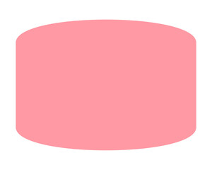 Cylinder png sticker geometric shape, pink retro flat clipart