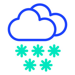 Snowing Vector Icon Design Illustration