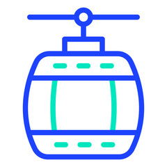 Cable Car Vector Icon Design Illustration