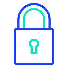 Locked Vector Icon Design Illustration