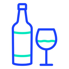 Wine bottle Vector Icon Design Illustration