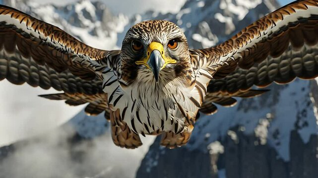 falcon bird flying video 4K