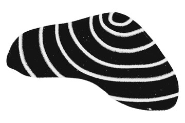 Swirl shape png collage element, hypnotic line, abstract pattern in transparent design