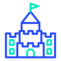 Obraz premium Sand castle Vector Icon Design Illustration