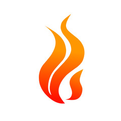 Flame fire logo icon. perfect for logos, branding, or any design project needing a fierly symbol.