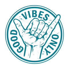 The iconic shaka symbol logo