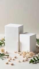Minimalist product packaging with elegant natural accents