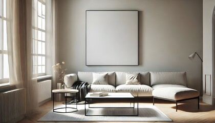 Bright Scandinavian Room with Natural Light and Plants
