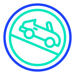 Slope Vector Icon Design Illustration