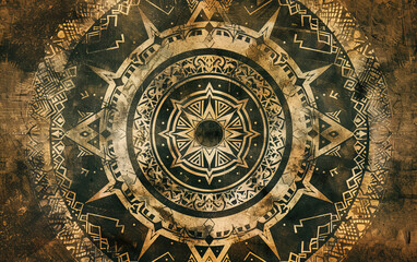 Obraz premium Background with ethnic oriental themes depicting elegant handicraft items with Turkic-Arab Muslim motifs.