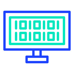 Binary Vector Icon Design Illustration