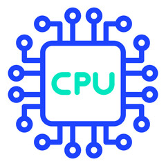Cpu Vector Icon Design Illustration